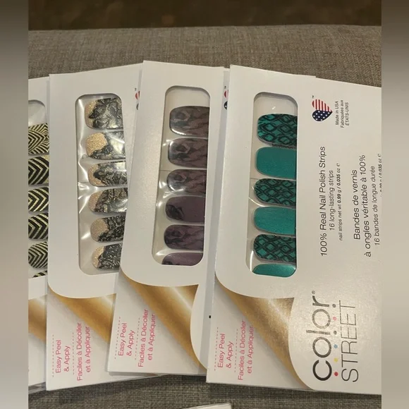 Color Street nail polish, 14 exclusive GLITTER/DESIGN colors, Brand new, sealed